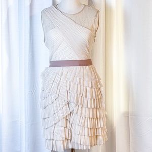 BCBG Lace & Ruffles Tiered Party Dress